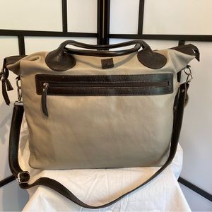 Valentina large leather tote weekender bag